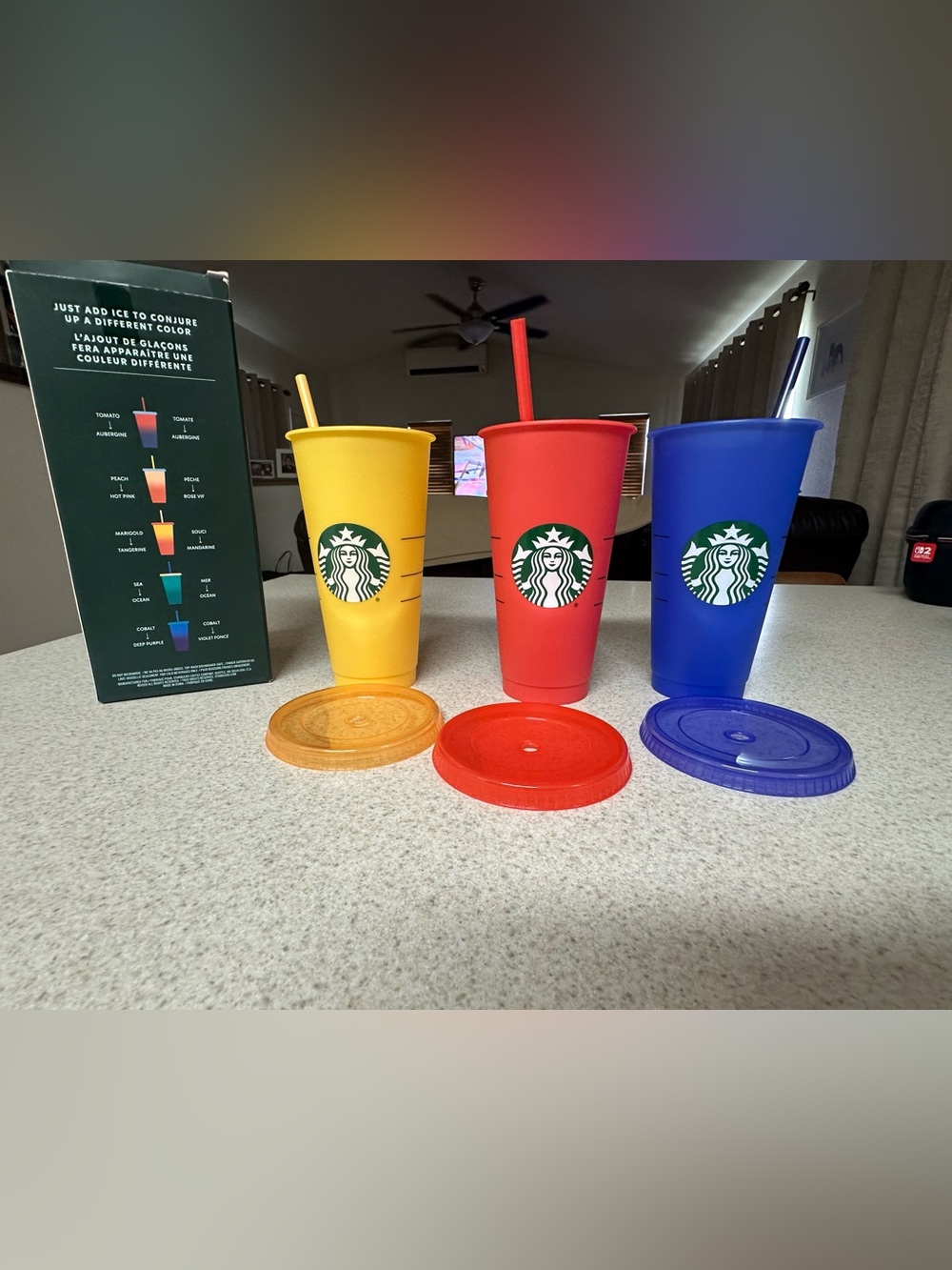 Starbucks Color-Changing Reusable Cold Cups Set 2